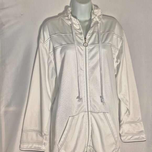 BEAUXART sportswear hooded athletic jacket, white from Europe in size XL - Picture 9 of 16